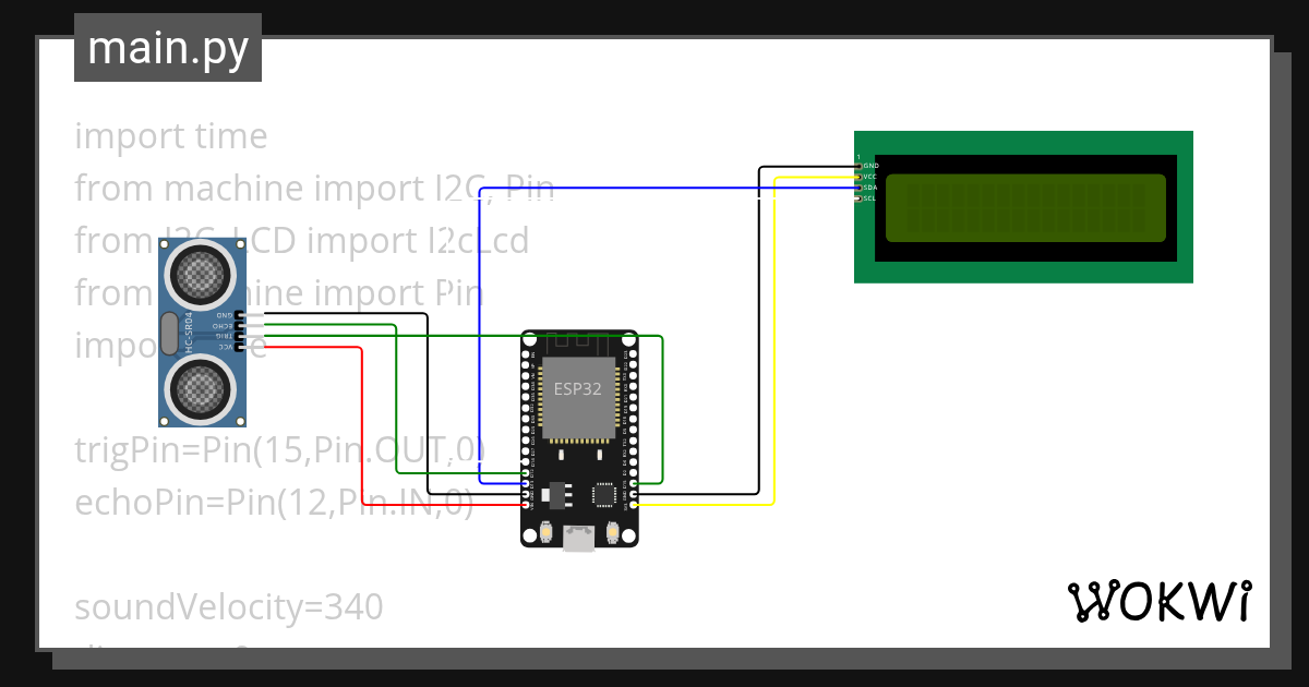 idc+sonar - Wokwi ESP32, STM32, Arduino Simulator