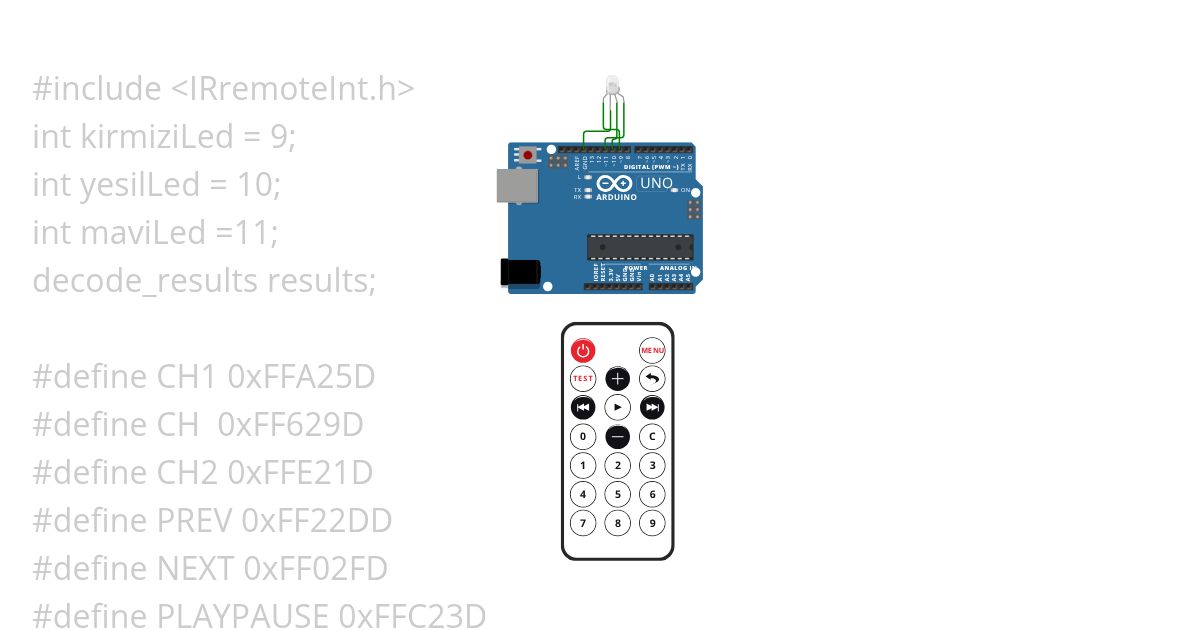 IR KUMANDA KONTROL simulation