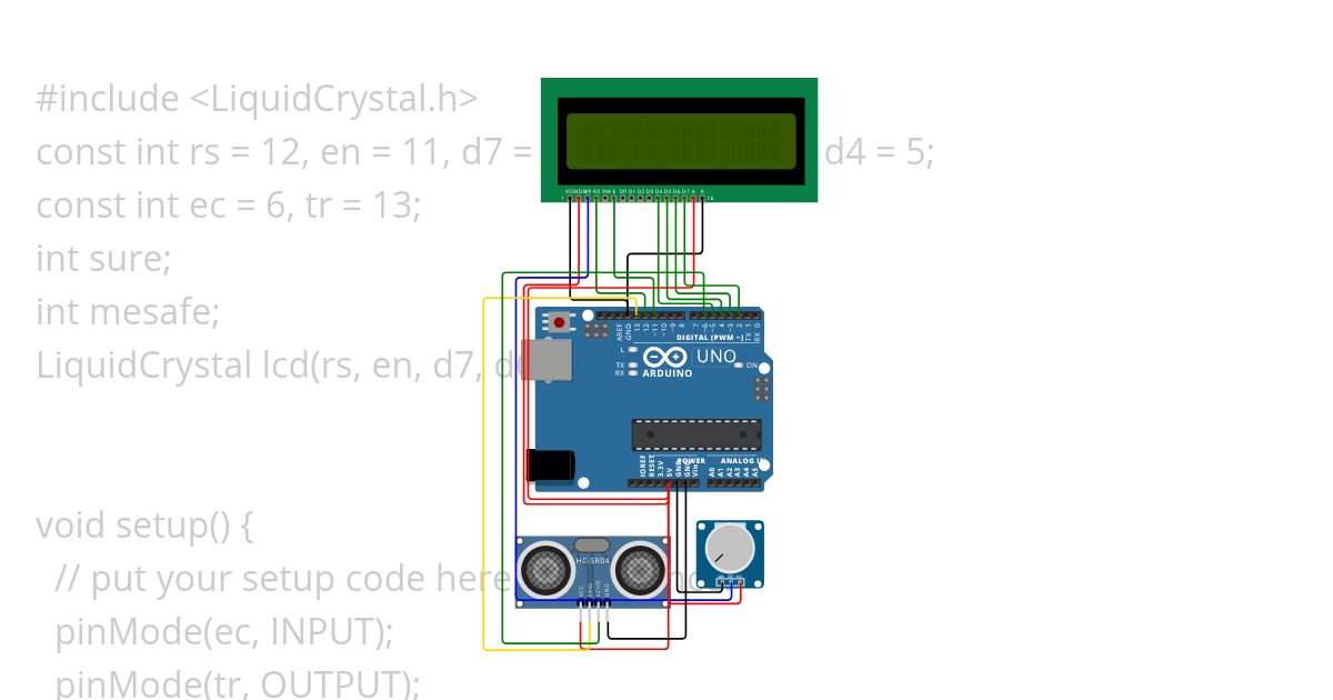 Arduino ile dijital Metre yapımı simulation