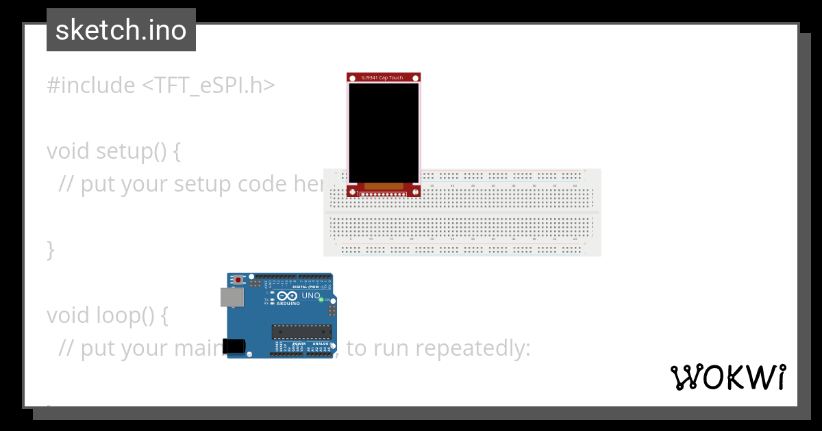 SPI TFT - Wokwi ESP32, STM32, Arduino Simulator