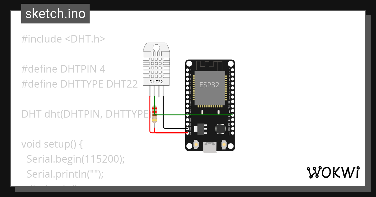 DHT - Wokwi ESP32, STM32, Arduino Simulator