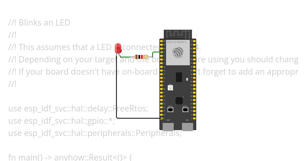 [esp32s3 | rust | std]  blinky simulation