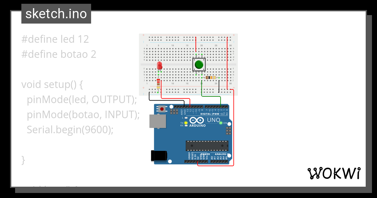 Led Com Bot O Wokwi Esp Stm Arduino Simulator