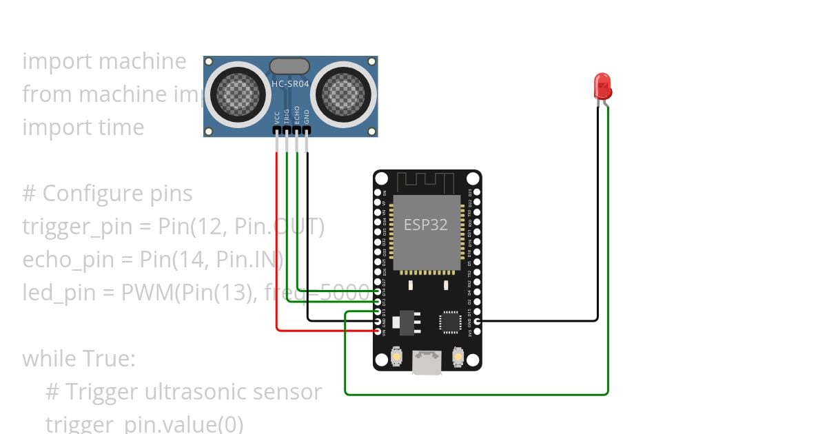 LED dimming with ultrasonic simulation