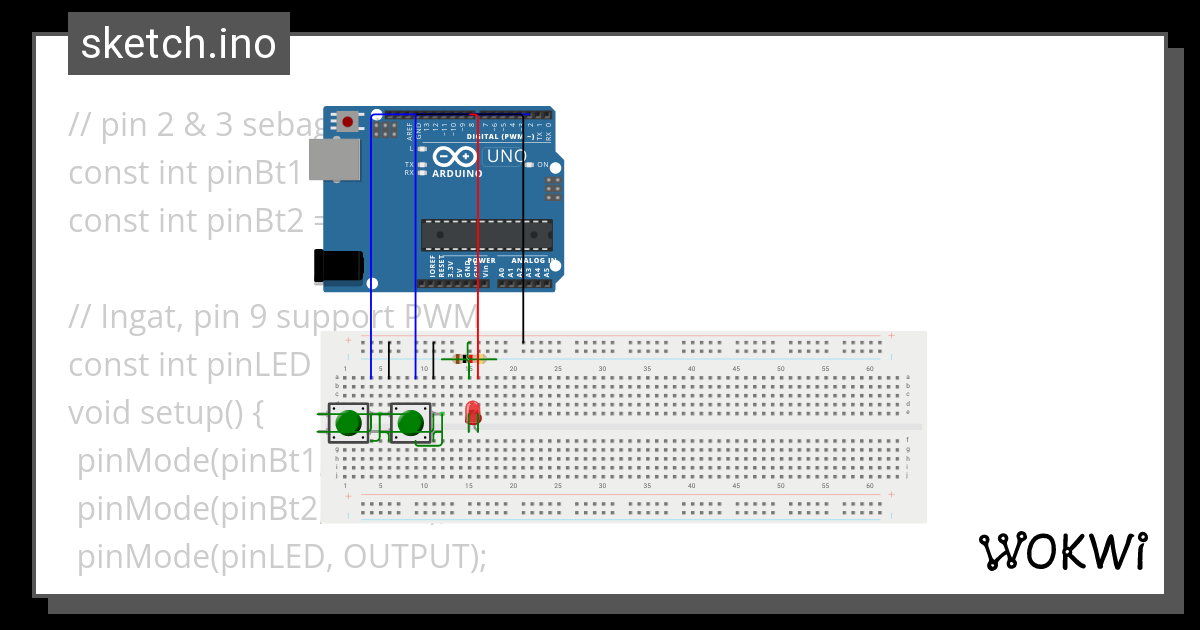 Rangkaian 2 - Wokwi ESP32, STM32, Arduino Simulator