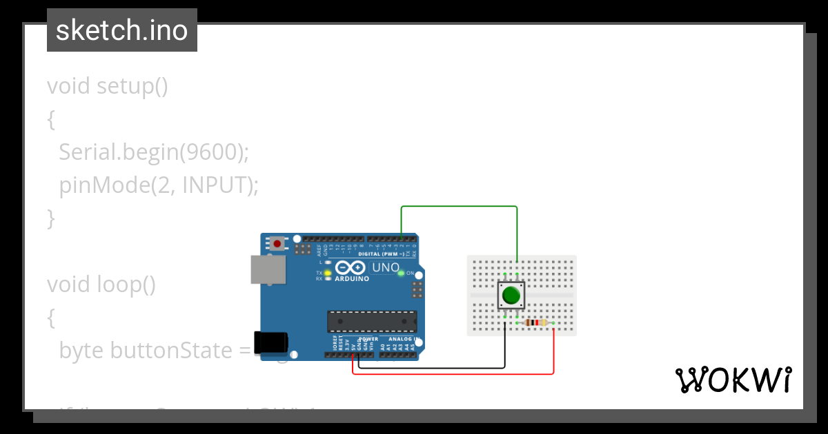 Push Button With External Pull Up Resistor Wokwi Esp32 Stm32 Arduino Simulator 4205