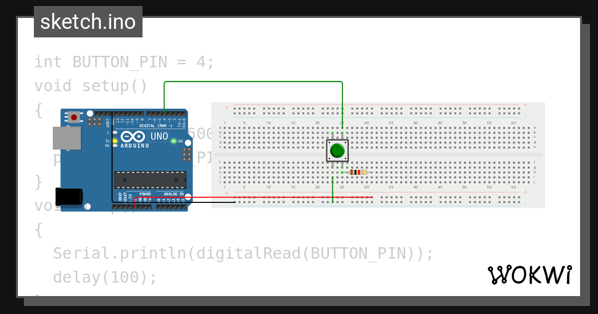 Push button with external pull up resistor - Wokwi ESP32, STM32 ...