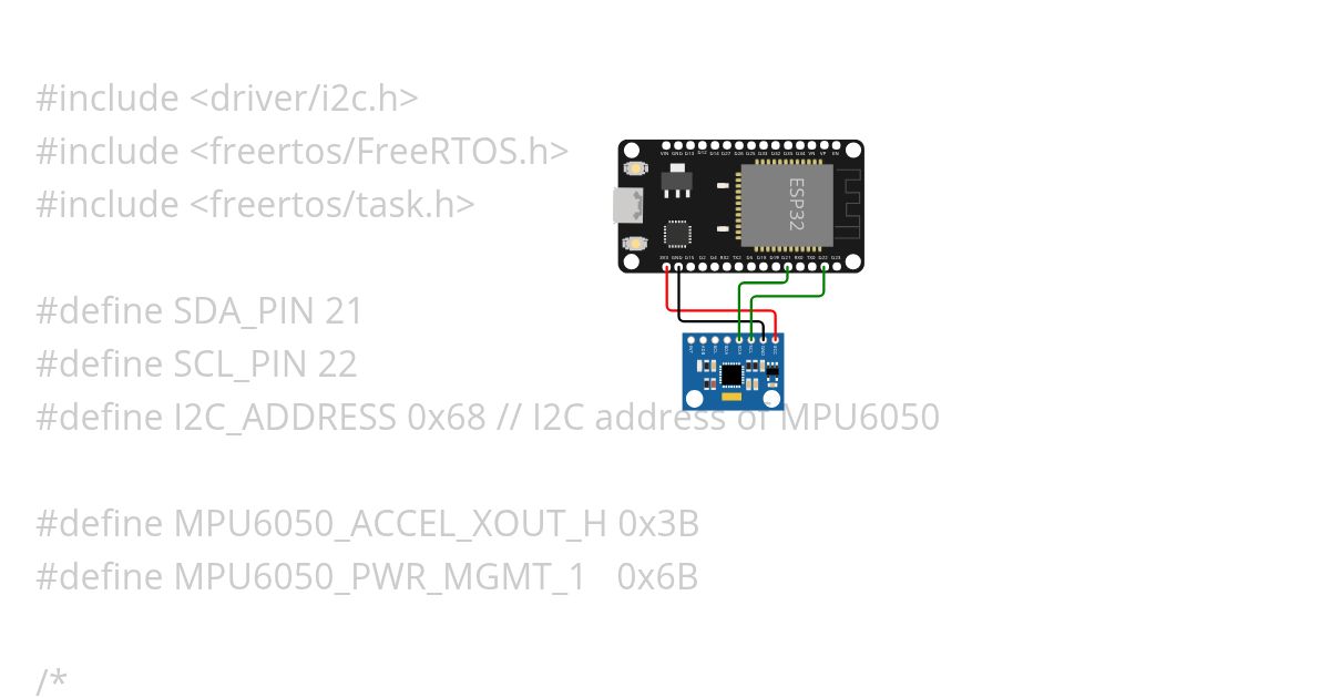 ESP32 mpu6050 simulation