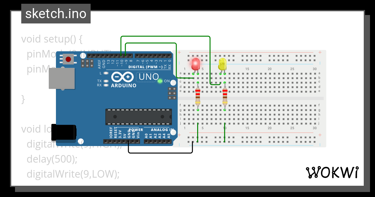 bucle for - Wokwi ESP32, STM32, Arduino Simulator