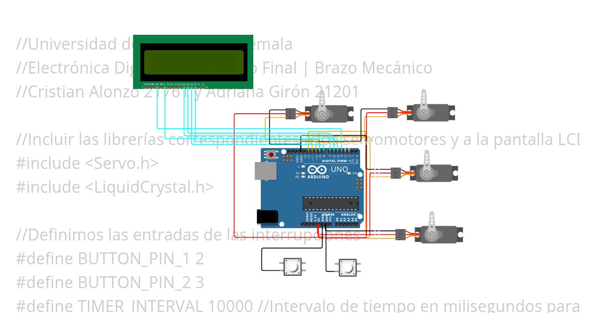 Interrupciones Brazo simulation