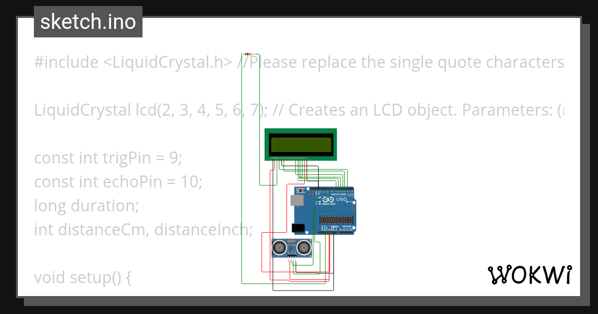 Lcd with sensor - Wokwi ESP32, STM32, Arduino Simulator