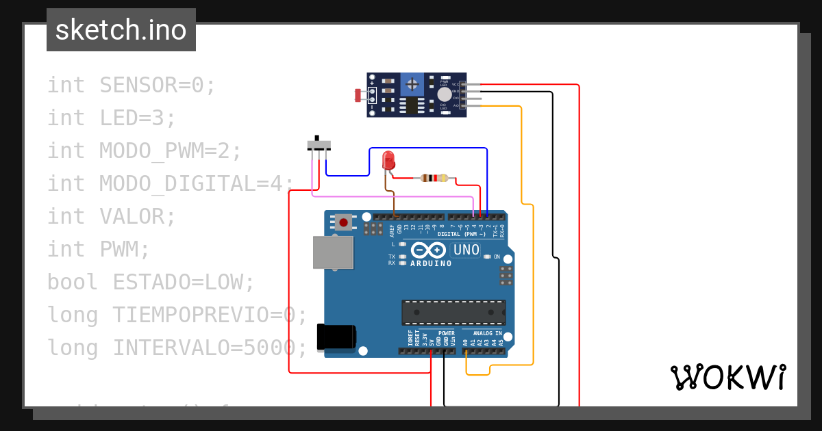 Sensor precuspular(ldr) - Wokwi Arduino and ESP32 Simulator