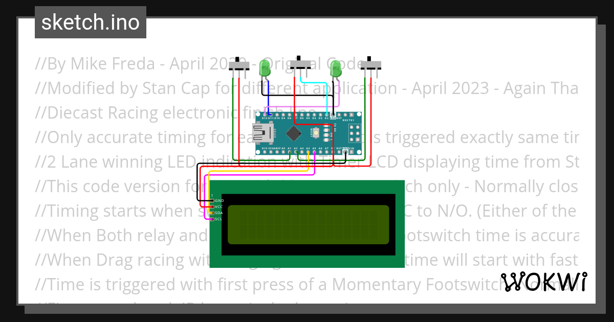 Start to Finish Time and LCD with Nano Board - Wokwi ESP32, STM32 ...