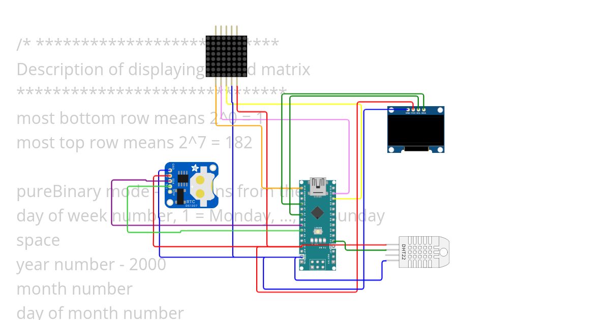 Arduino Binary Clock simulation