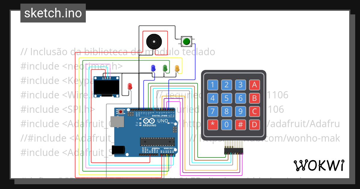 Forno Microondas - Wokwi ESP32, STM32, Arduino Simulator