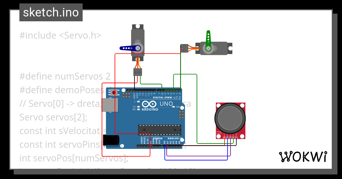 Control Servos Wokwi ESP STM Arduino Simulator