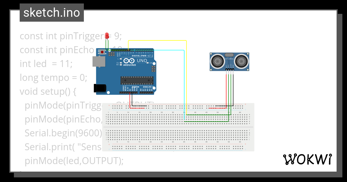 arduino sensore parcheggio - Wokwi ESP32, STM32, Arduino Simulator