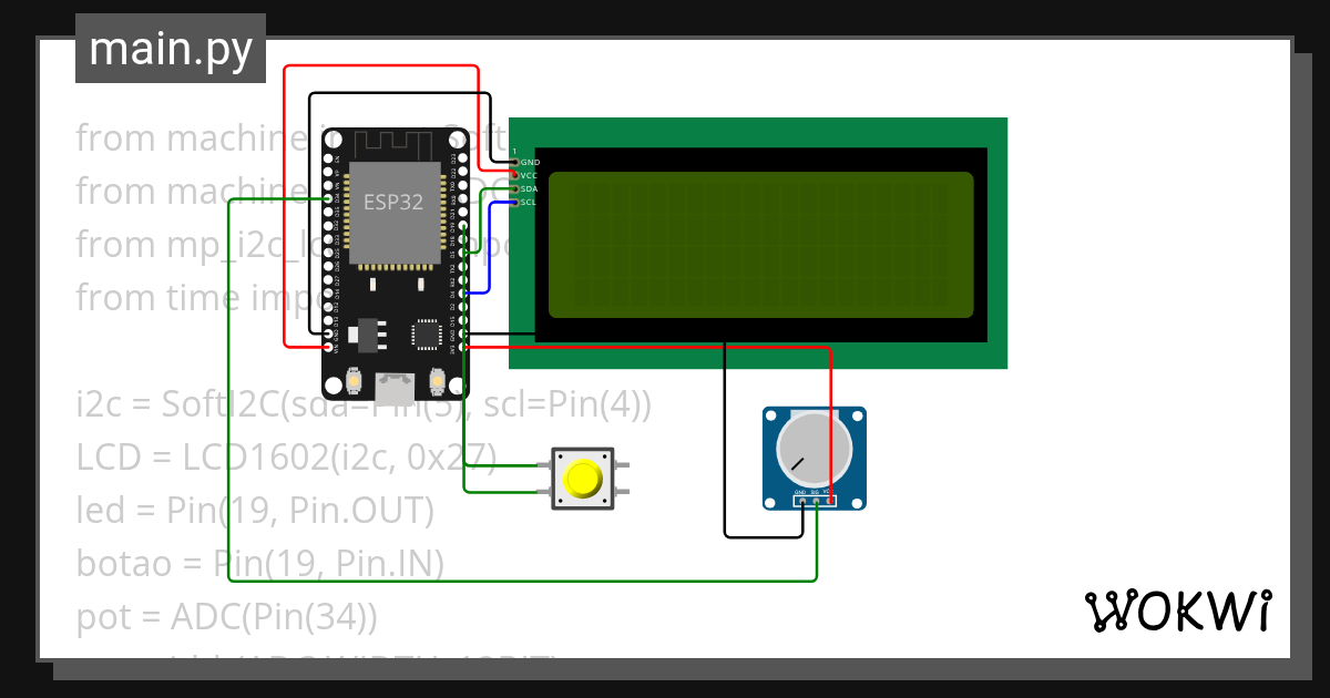 I2C - Sensor 2 - Wokwi ESP32, STM32, Arduino Simulator