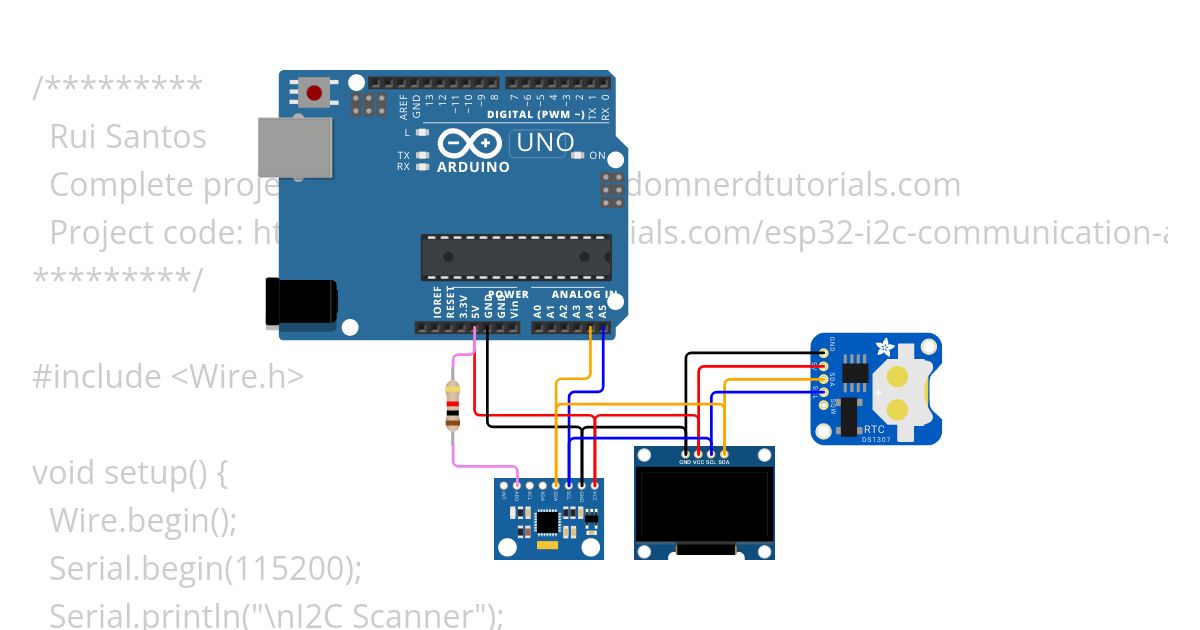 I2C Device Scan simulation