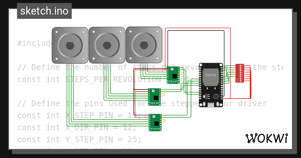 stepper2 - Wokwi ESP32, STM32, Arduino Simulator