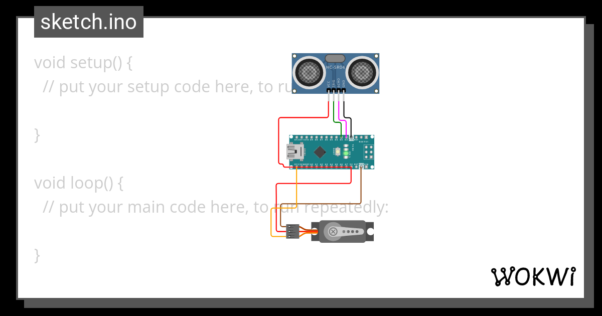 Controlling Servos with an ultrasonic sensor - Wokwi ESP32, STM32 ...