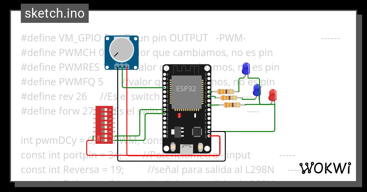 Practica Motor Dc Wokwi Esp32 Stm32 Arduino Simulator 7691