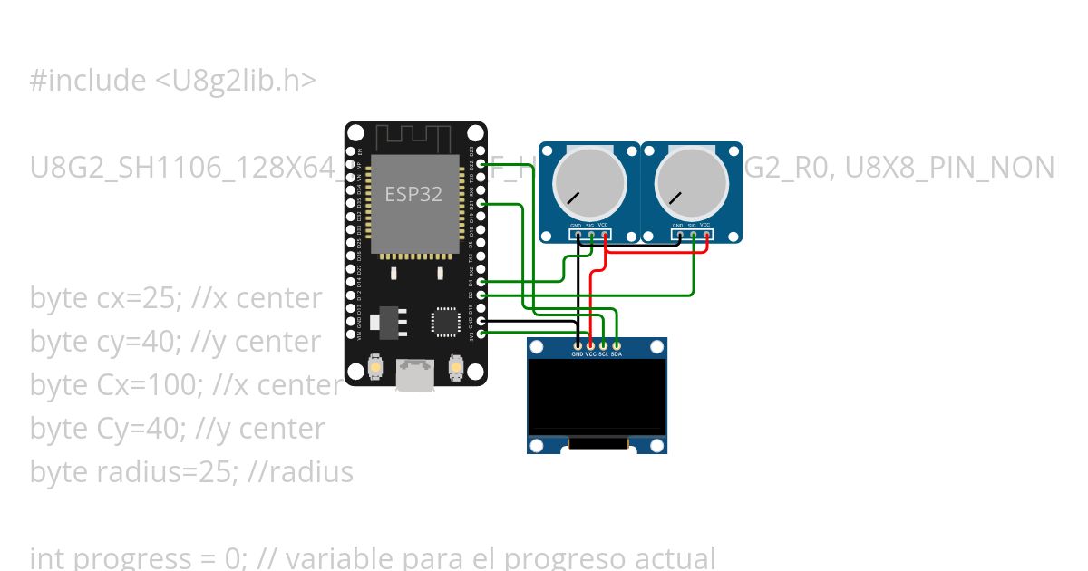 ESP32 doble gauge simulation