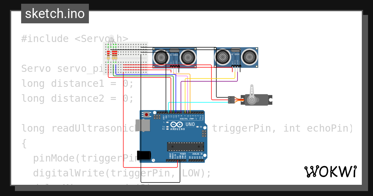 Smart Dustbin - Wokwi ESP32, STM32, Arduino Simulator
