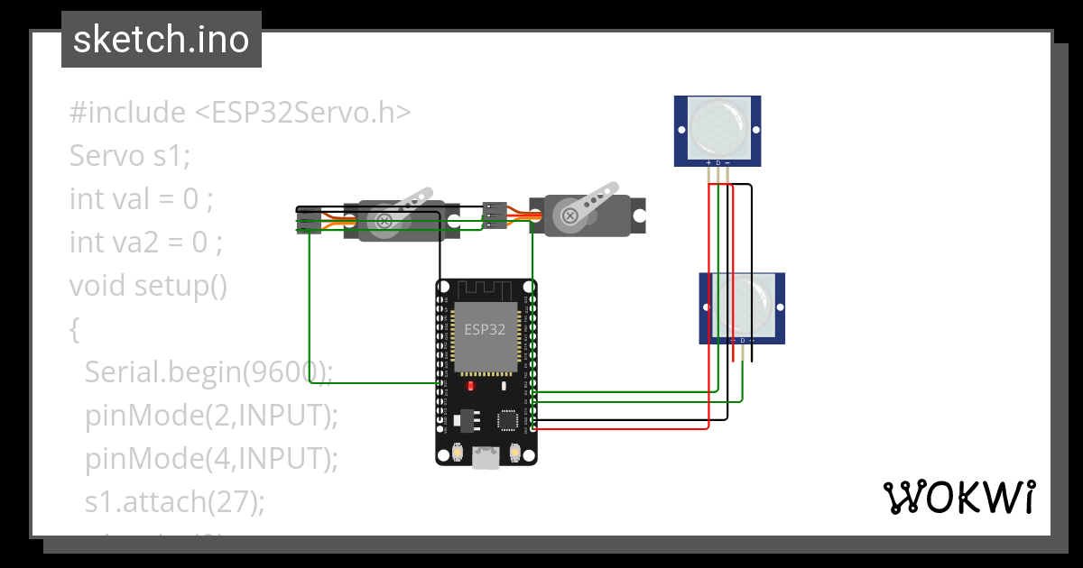 servo esp32 - Wokwi ESP32, STM32, Arduino Simulator