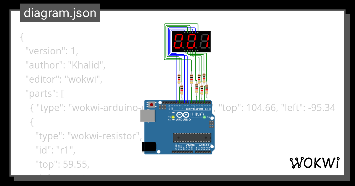 3 Digit 7 Segment Display Wokwi Esp32 Stm32 Arduino Simulator 4320