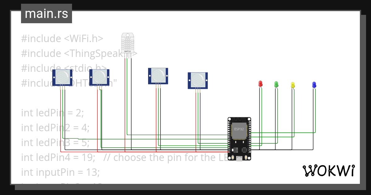 smart home - Wokwi ESP32, STM32, Arduino Simulator