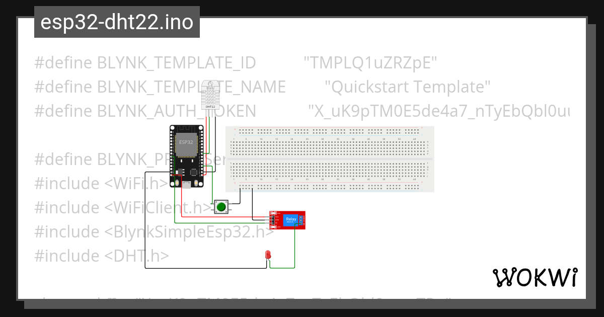 esp32 DHT22 - Wokwi ESP32, STM32, Arduino Simulator