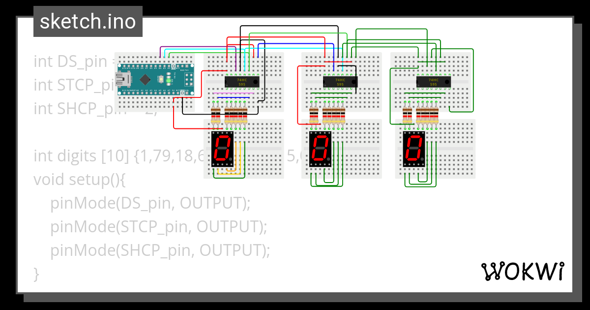 Seven Segment Wokwi Esp32 Stm32 Arduino Simulator 1580