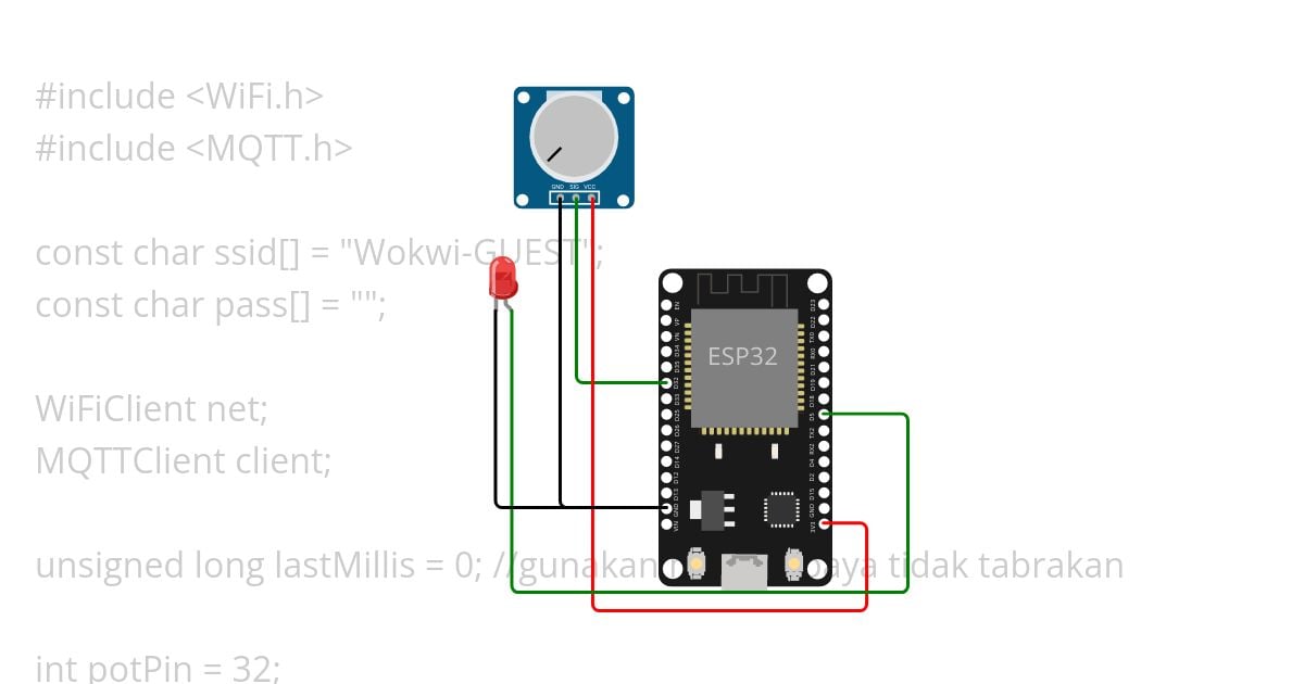 ESP32 subscribe kontrol pin output simulation