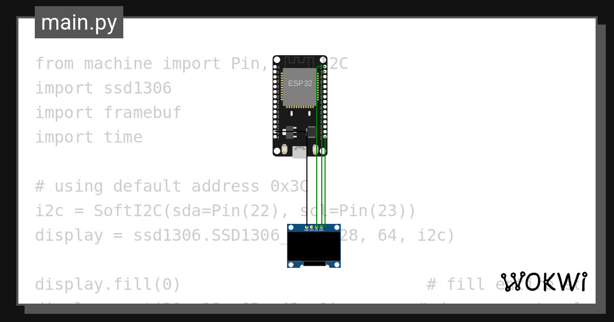 Display with battery percentage wokwi esp32 stm32 arduino simulator