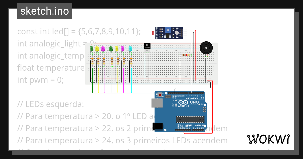 Circuito do Projeto Alarme Multipropósito - Wokwi ESP32, STM32, Arduino ...