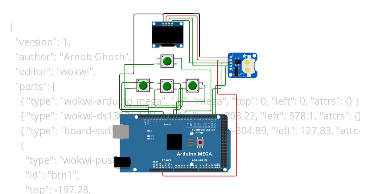 RTCDigitalClockMenu simulation