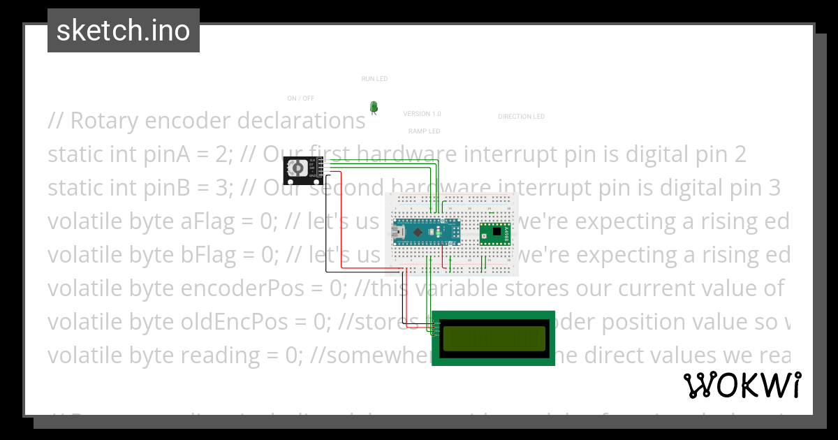 Rotary With Menu Full Develop Wokwi Esp32 Stm32 Arduino Simulator