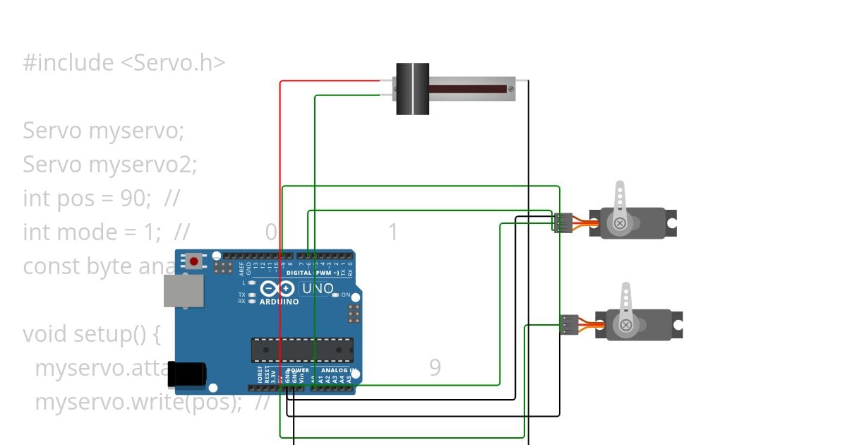 arduino uno servo simulation