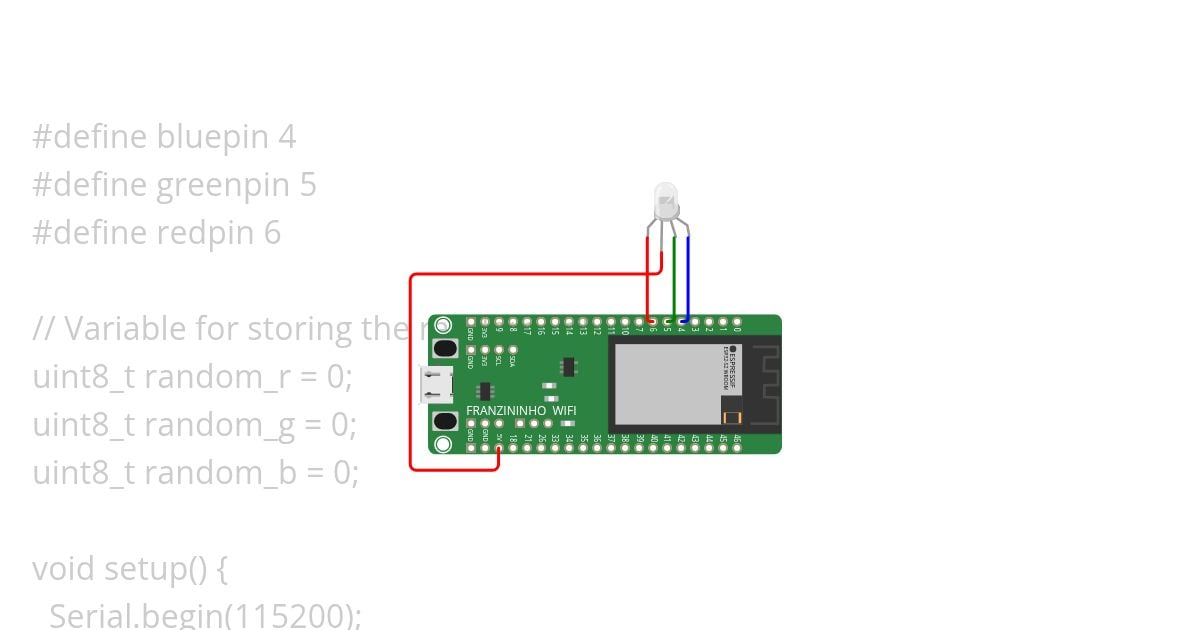 RGB LED + Franzininho Wifi simulation
