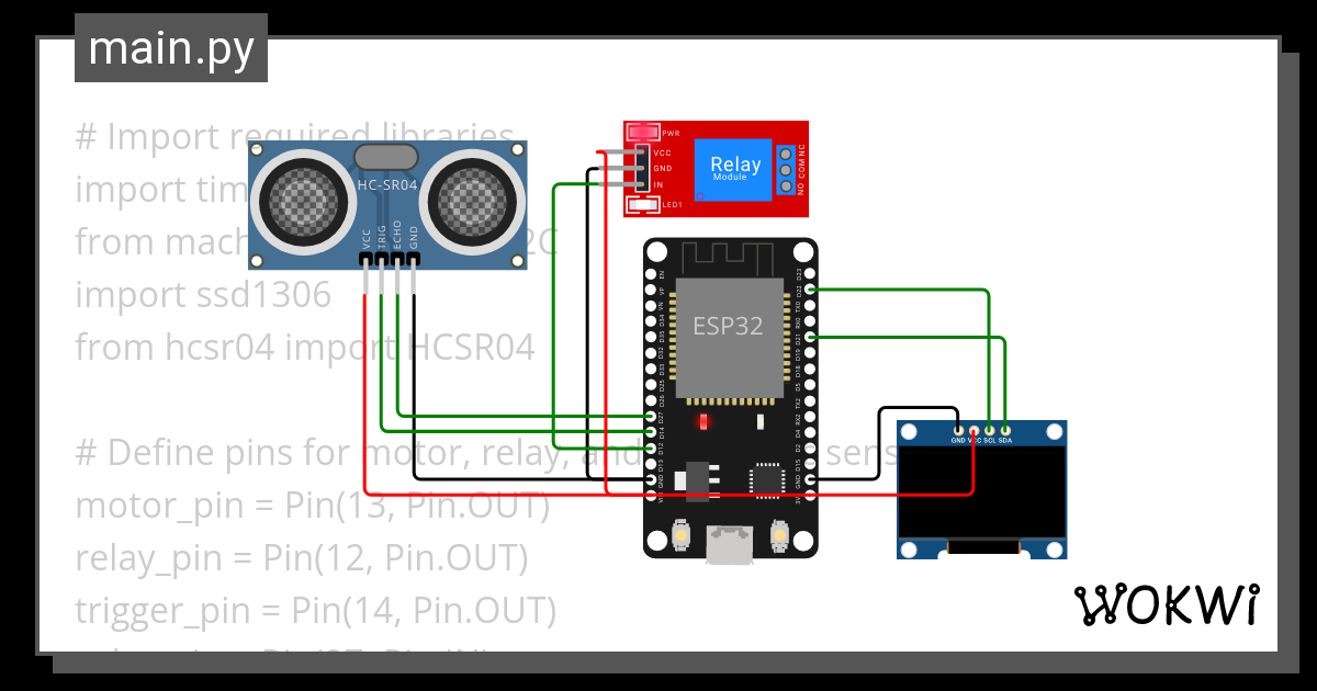 Smart Water Tank - Wokwi ESP32, STM32, Arduino Simulator