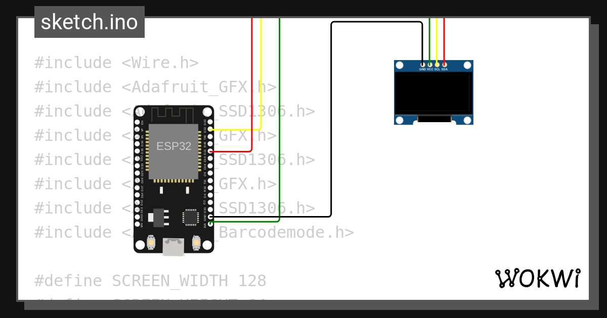 Barcode wokwi esp32 stm32 arduino simulator