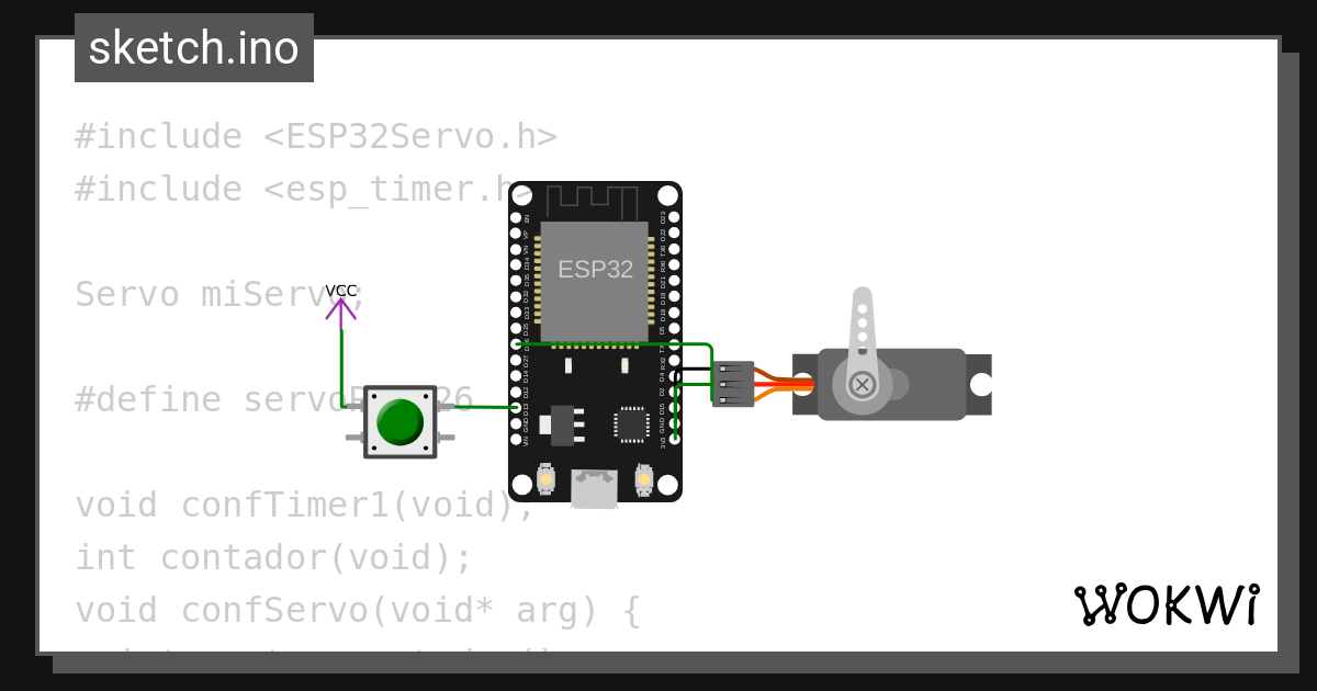 Servotimers wokwi esp32 stm32 arduino simulator