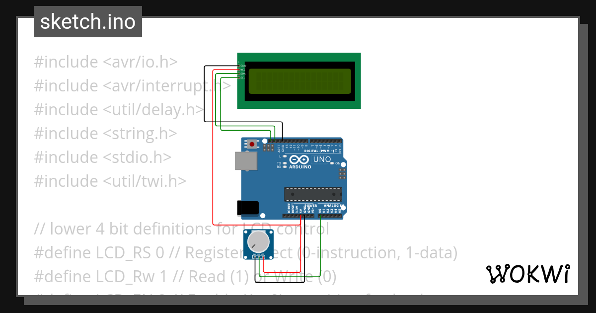 i2c LCD - Wokwi ESP32, STM32, Arduino Simulator