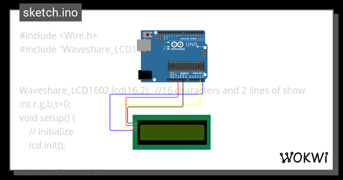 lcd1602_i2c - Wokwi ESP32, STM32, Arduino Simulator