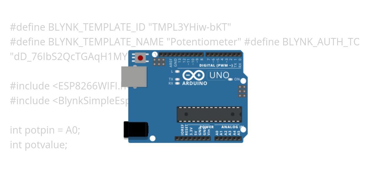 Potentiometer value read esp8266 simulation