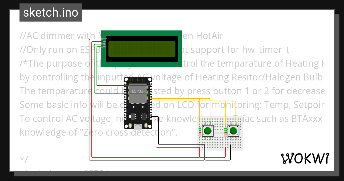 Hot Air PID - Wokwi ESP32, STM32, Arduino Simulator
