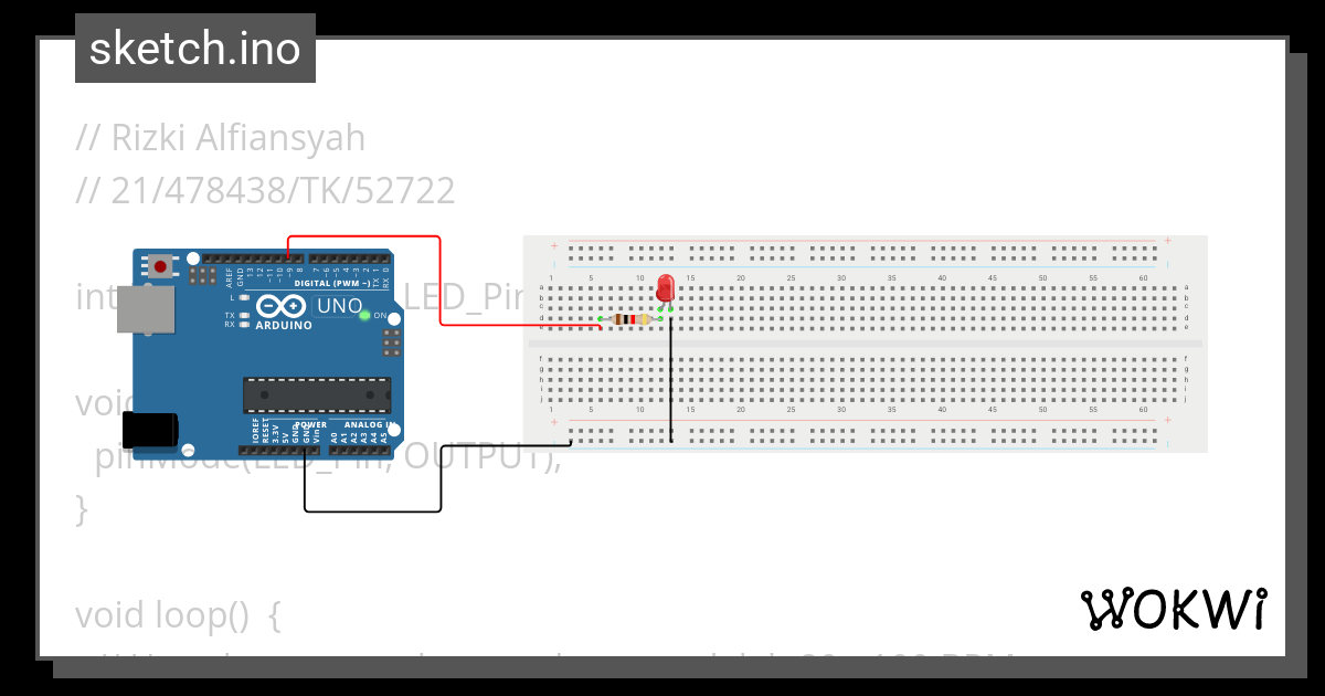 Fading LED Heartbeat - Wokwi ESP32, STM32, Arduino Simulator