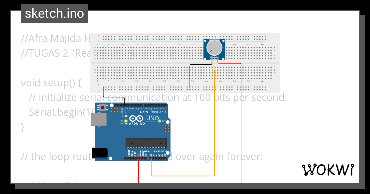 Reading Analog Voltage - Wokwi ESP32, STM32, Arduino Simulator