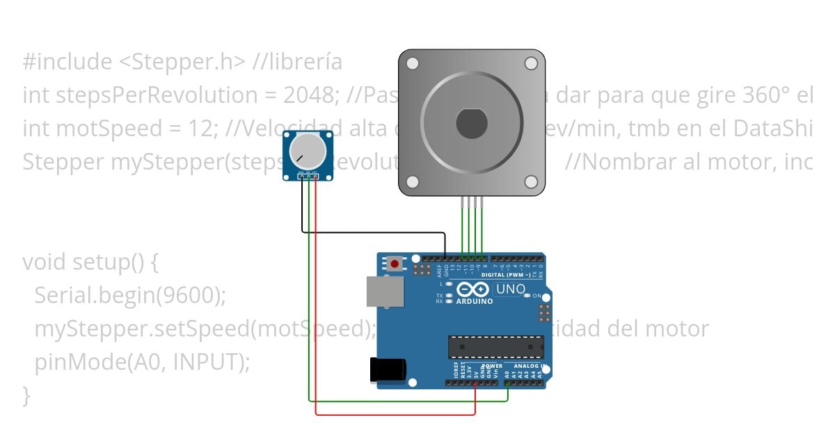 Stepmotor and arduino simulation